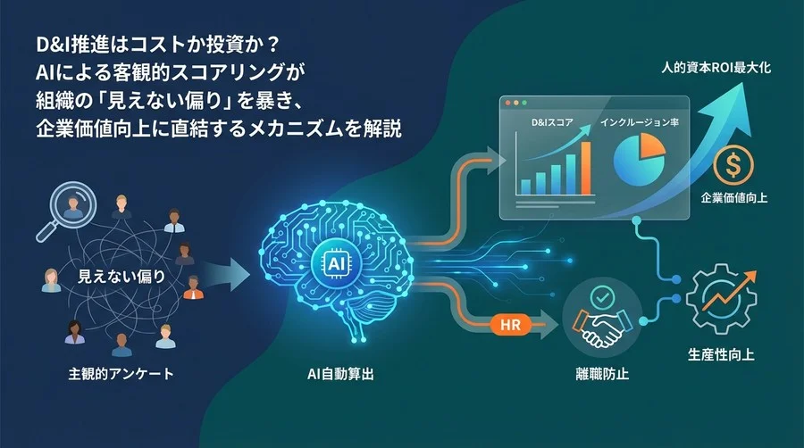 D&I指標のAI自動算出が経営を変える：人的資本ROIを最大化する「攻め」の可視化戦略