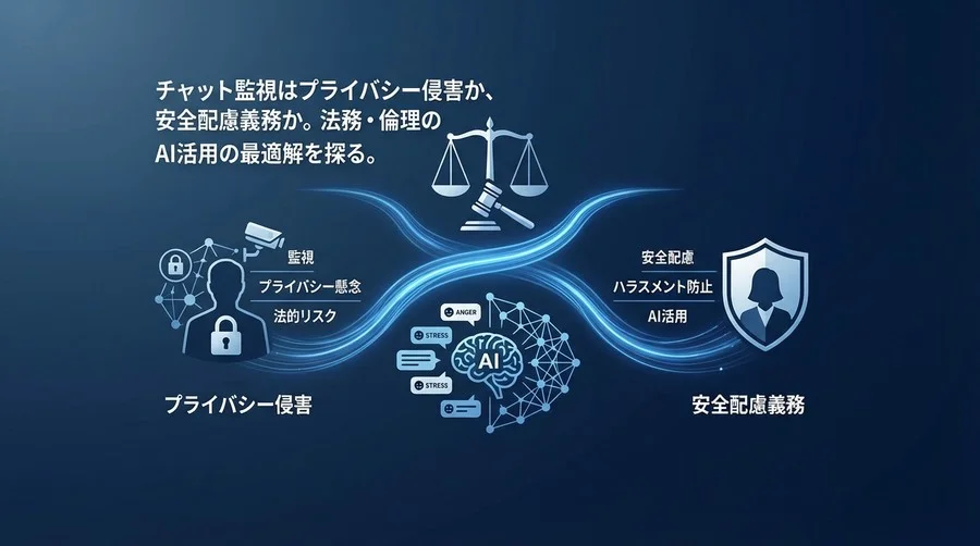 社内チャット監視は是か非か？AI感情分析によるハラスメント対策の法的・倫理的境界線