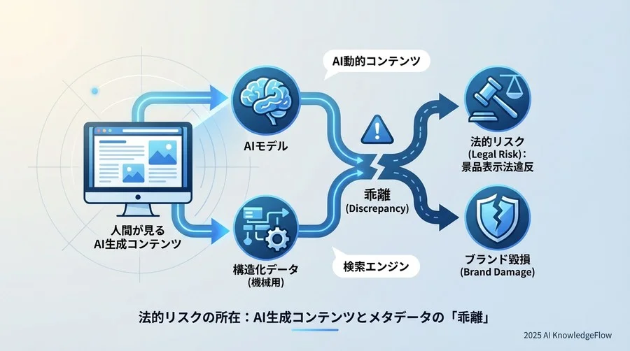 法的リスクの所在：AI生成コンテンツとメタデータの「乖離」 - Section Image