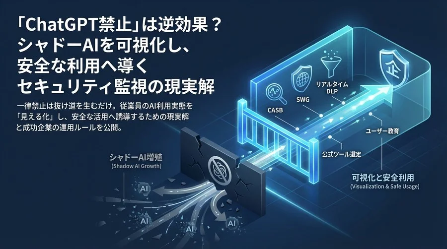 「ChatGPT禁止」は逆効果？シャドーAIを可視化し、安全な利用へ導くセキュリティ監視の現実解