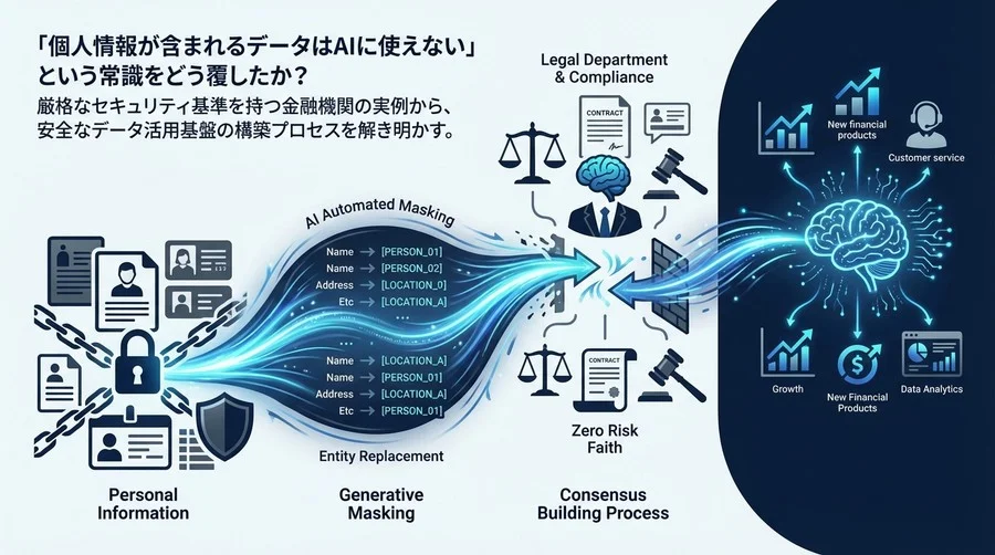 「個人情報＝AI活用不可」は誤解だ。金融機関における自動マスキングと法務説得のガイドライン