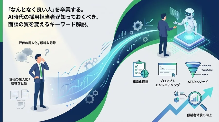 「なんとなく良い人」評価からの脱却。AI時代の採用担当者が知るべき面談変革キーワード解説