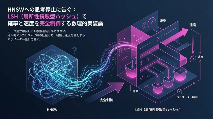 HNSWへの思考停止に告ぐ：LSH（局所性鋭敏型ハッシュ）で確率と速度を完全制御する数理的実装論