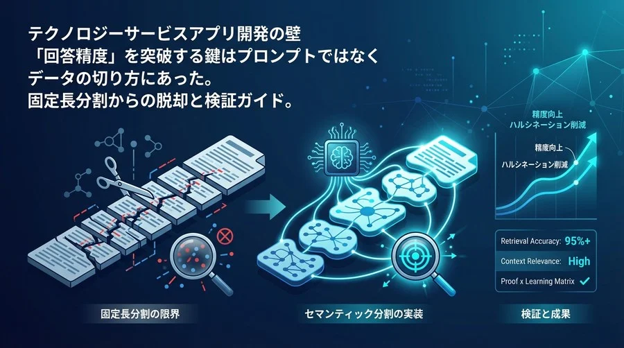 RAG PoCの精度は「チャンク」で決まる：固定長分割の限界とセマンティック分割の実装検証ガイド