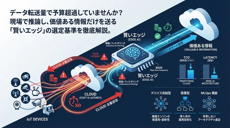 通信費削減と即応性を両立するエッジAI導入｜失敗しないアーキテクチャ選定の判断軸