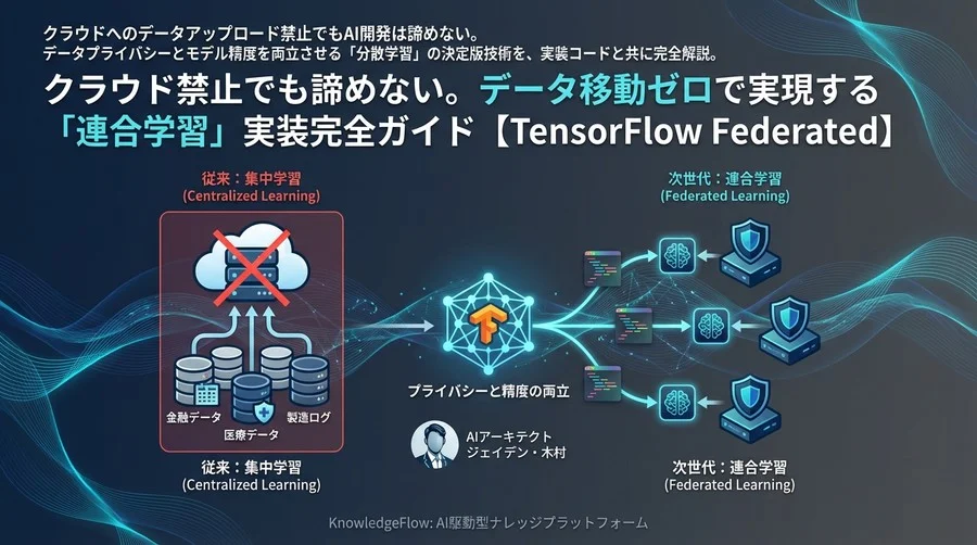 クラウド禁止でも諦めない。データ移動ゼロで実現する「連合学習」実装完全ガイド【TensorFlow Federated】