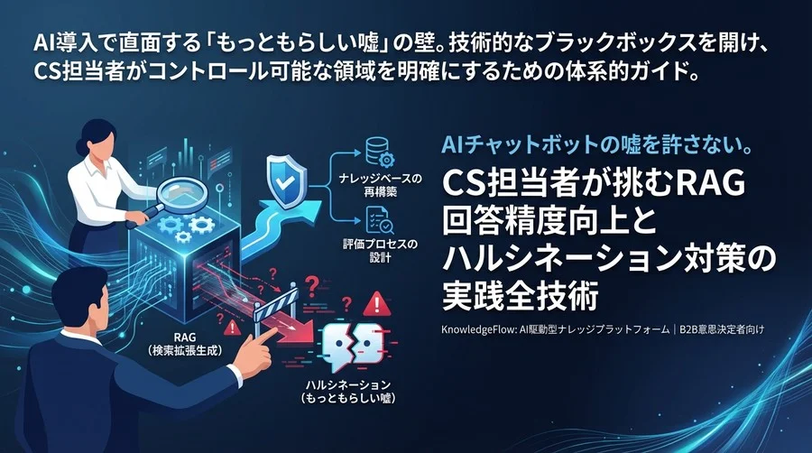 AIチャットボットの嘘を許さない。CS担当者が挑むRAG回答精度向上とハルシネーション対策の実践全技術