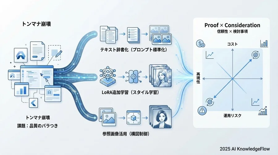 アプローチB：自社資産の追加学習（LoRA/Fine-tuning） - Section Image