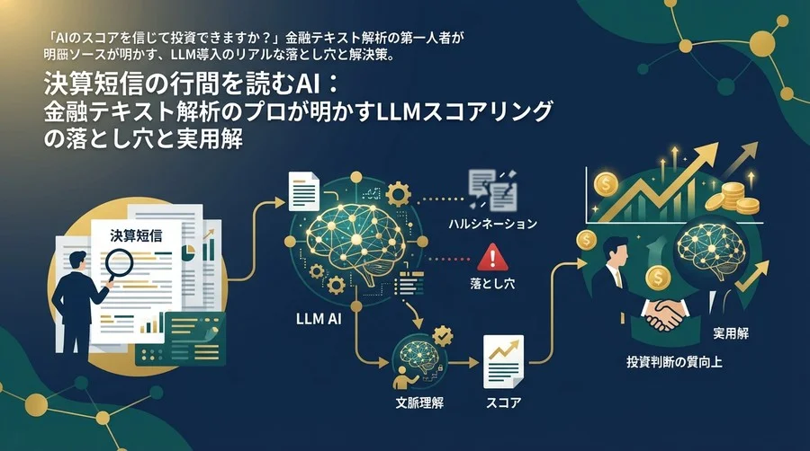 決算短信の行間を読むAI：金融テキスト解析のプロが明かすLLMスコアリングの落とし穴と実用解