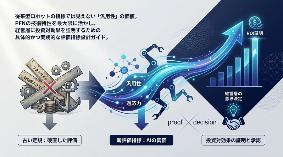 PFN製ロボットの投資対効果を証明する：従来型KPIを捨て、汎用性と適応力を数値化する新評価指標