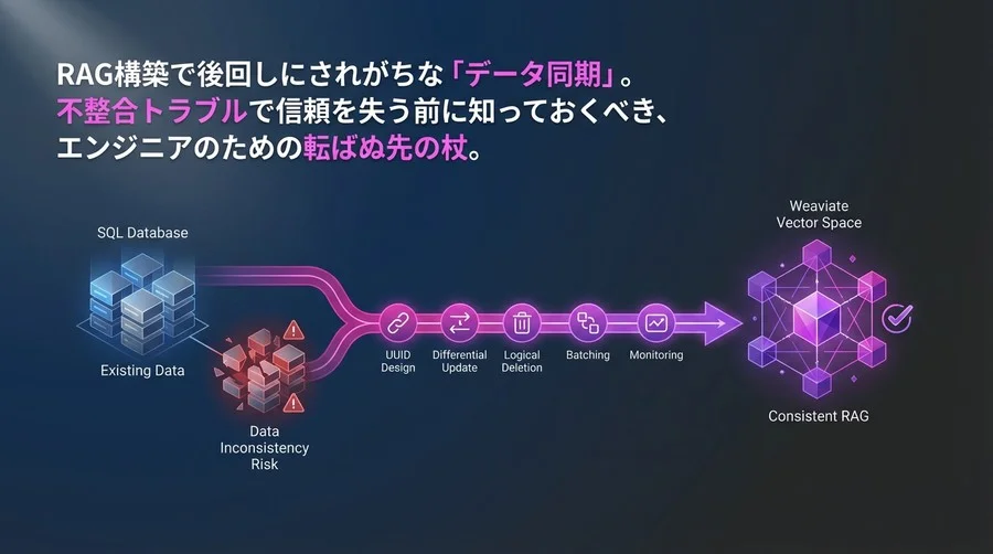RAGのデータ不整合を防ぐWeaviate同期術：CDC導入前に知るべき5つの設計習慣