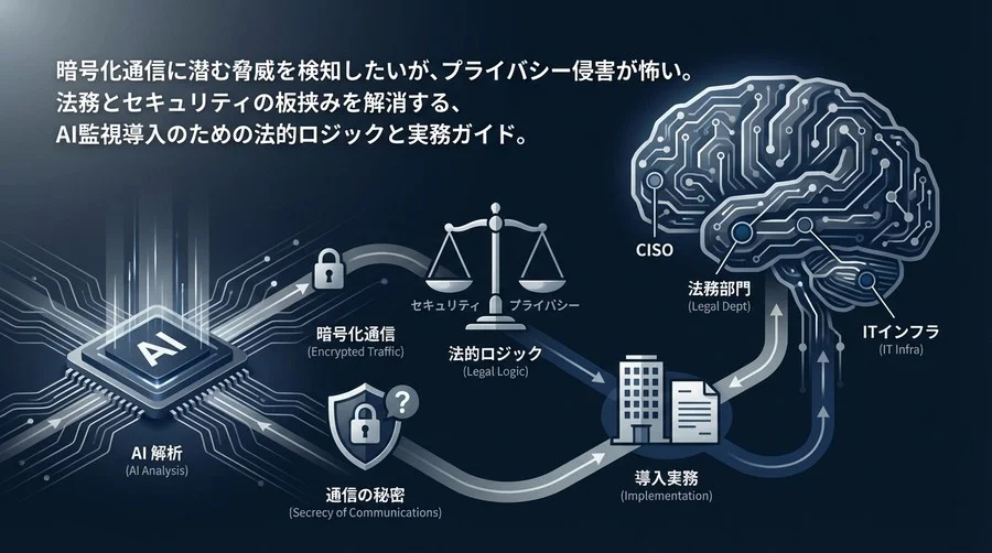 暗号化通信のAI解析は「通信の秘密」を侵害するか？CISOのための法的ロジックと導入実務