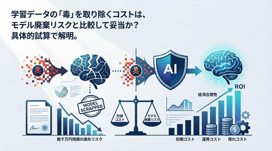 データポイズニング対策のROI分析：モデル廃棄リスクと防御コストの経済合理性