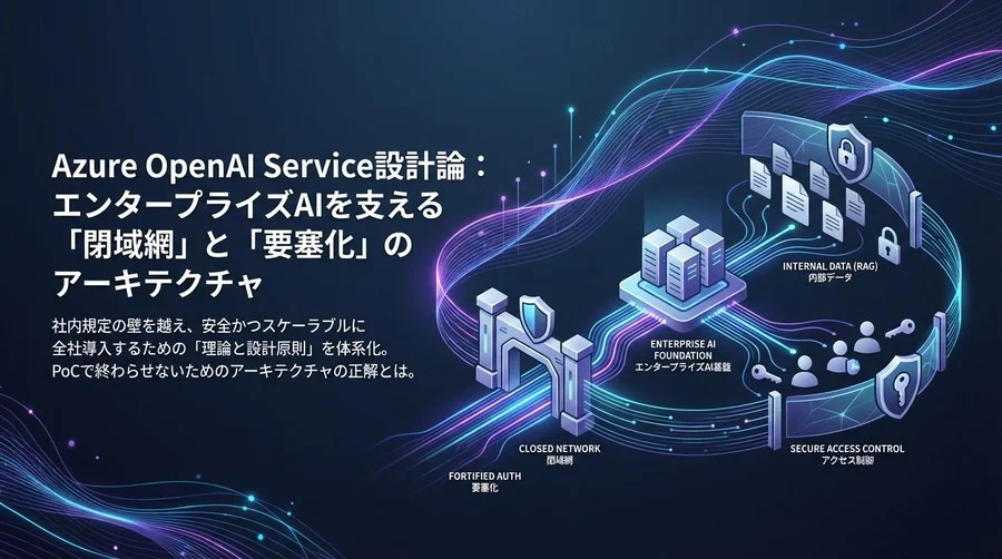Azure OpenAI Service設計論：エンタープライズAIを支える「閉域網」と「要塞化」のアーキテクチャ