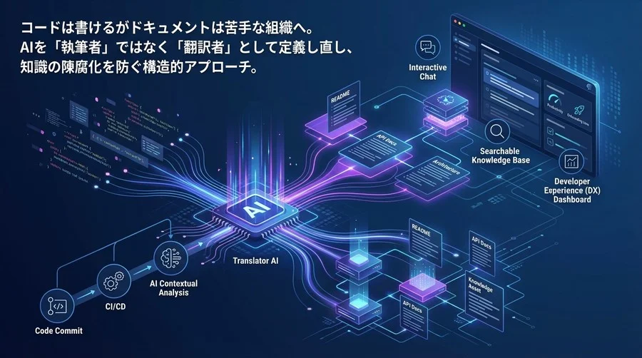 READMEが自動で育つ開発組織へ。AIを「翻訳者」と定義するドキュメント刷新戦略