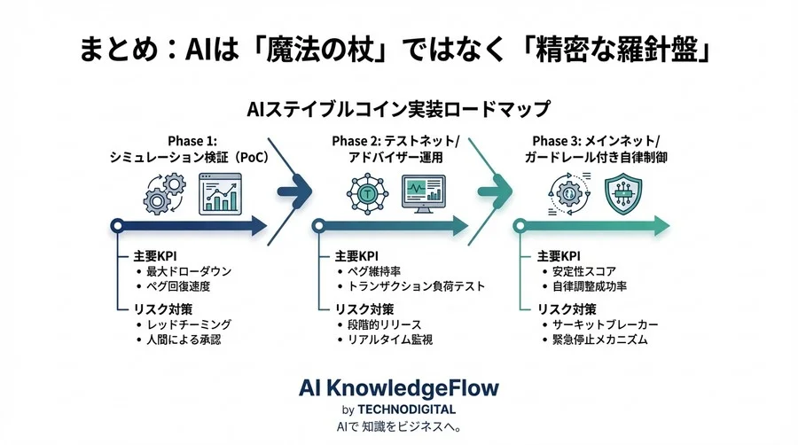 Terraの教訓を超えて：AIと制御理論によるアルゴリズム型ステイブルコインの「死の螺旋」回避戦略 - Conclusion Image