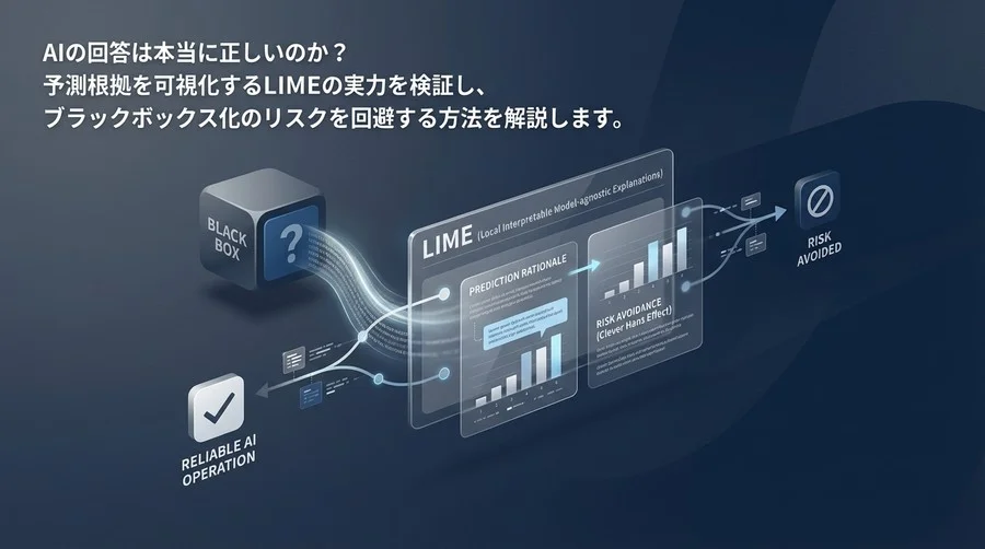LIMEでAIのブラックボックスを透視する：予測根拠の可視化と「賢いハンス」リスクの回避