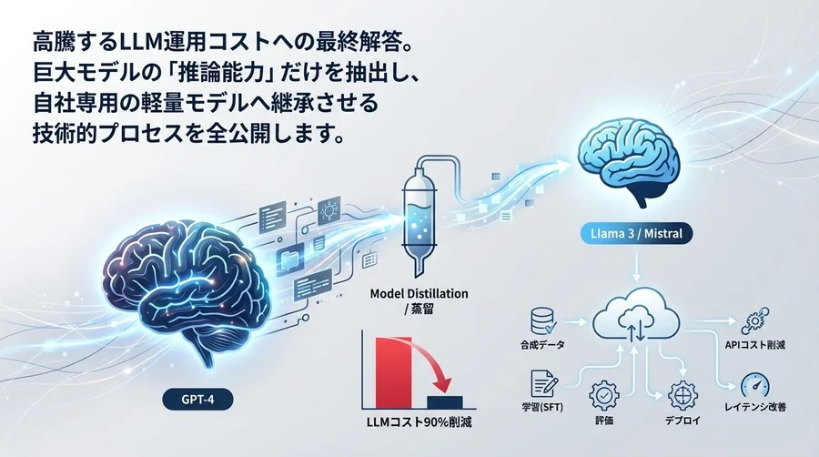 ChatGPTの知能をLlamaモデルへ移植する：モデル蒸留によるLLMコスト90%削減の実践エンジニアリング