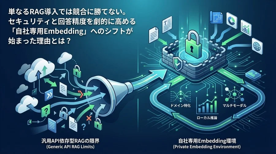 社内ナレッジAI化の分岐点：機密データ専用Embedding環境が「RAGの限界」を突破する理由