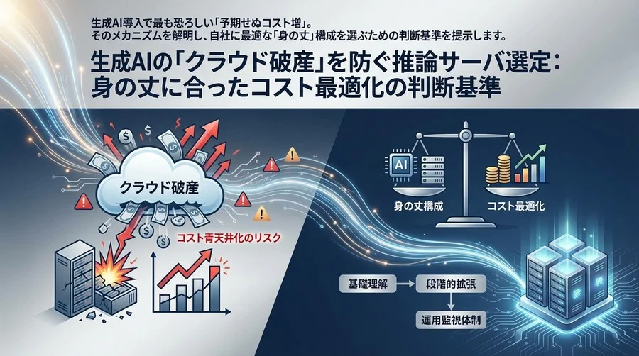 生成AIの「クラウド破産」を防ぐ推論サーバ選定：身の丈に合ったコスト最適化の判断基準