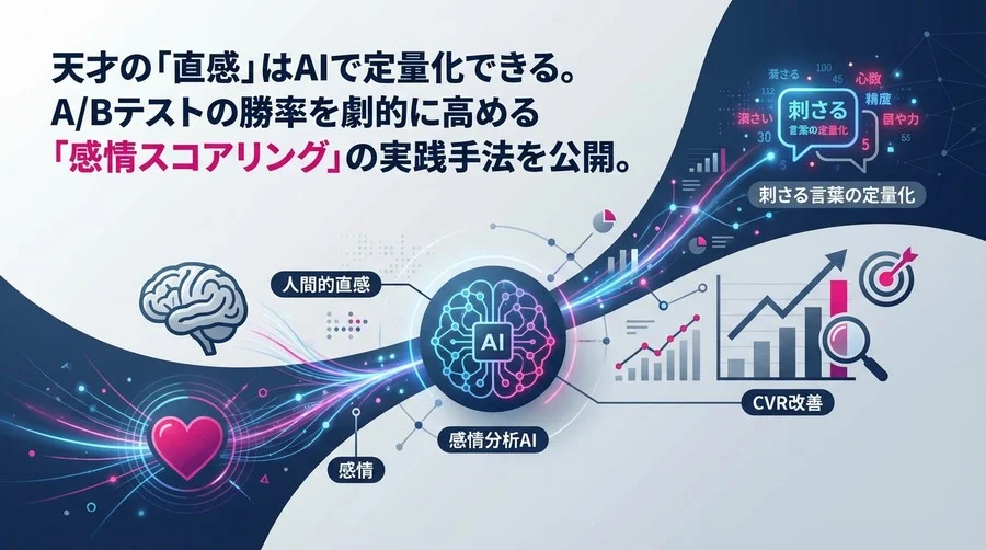 天才の直感は不要？感情分析AIで「刺さる言葉」を定量化しCVRを劇的に改善する科学的アプローチ