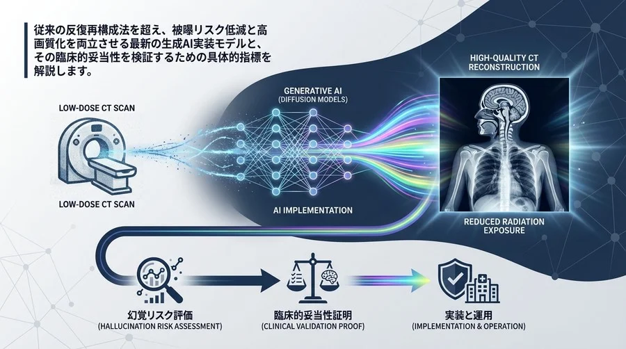 低線量CTの画質革命：生成AIによる被曝低減と臨床的妥当性の証明プロセス