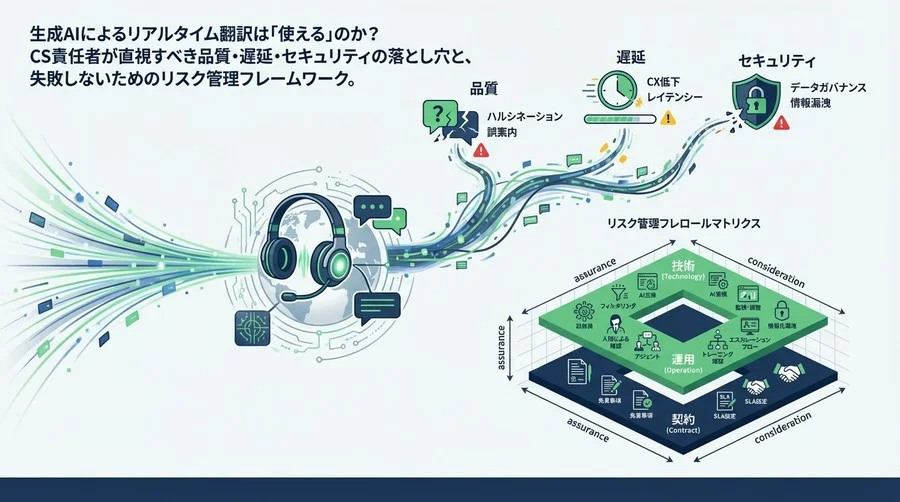 生成AIリアルタイム翻訳の落とし穴：CS責任者が直視すべきリスクと「誤訳前提」の運用設計