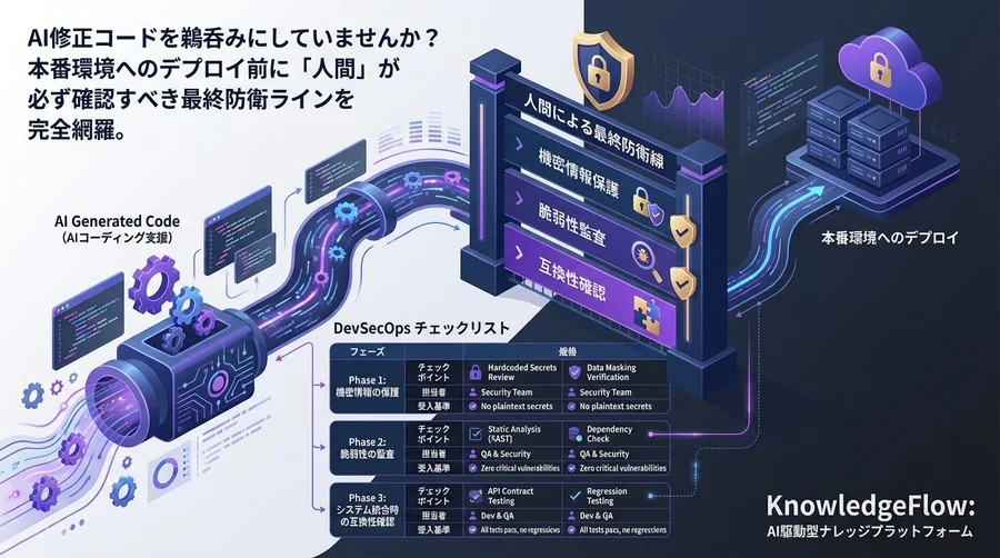 AIリファクタリングの落とし穴を回避する「人間による最終防衛線」構築ガイド【DevSecOpsチェックリスト付】