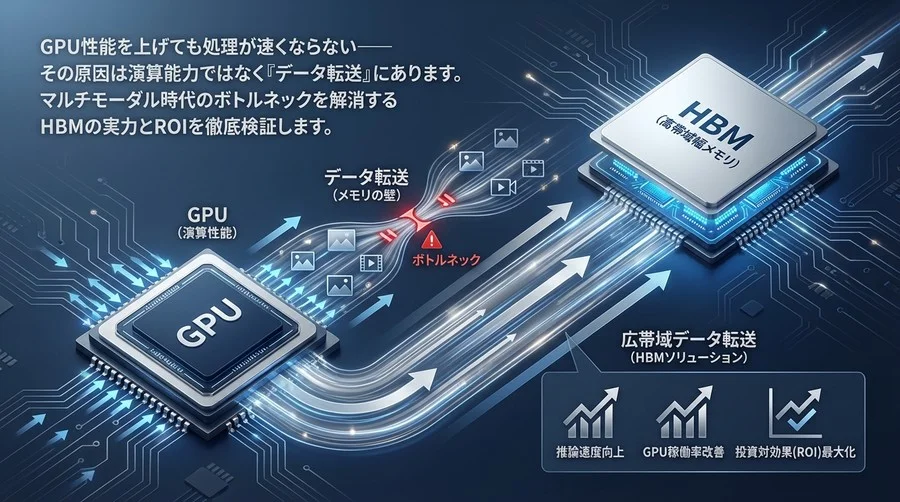 GPU増強でも遅い？マルチモーダルAIのボトルネックHBMの実力と投資対効果