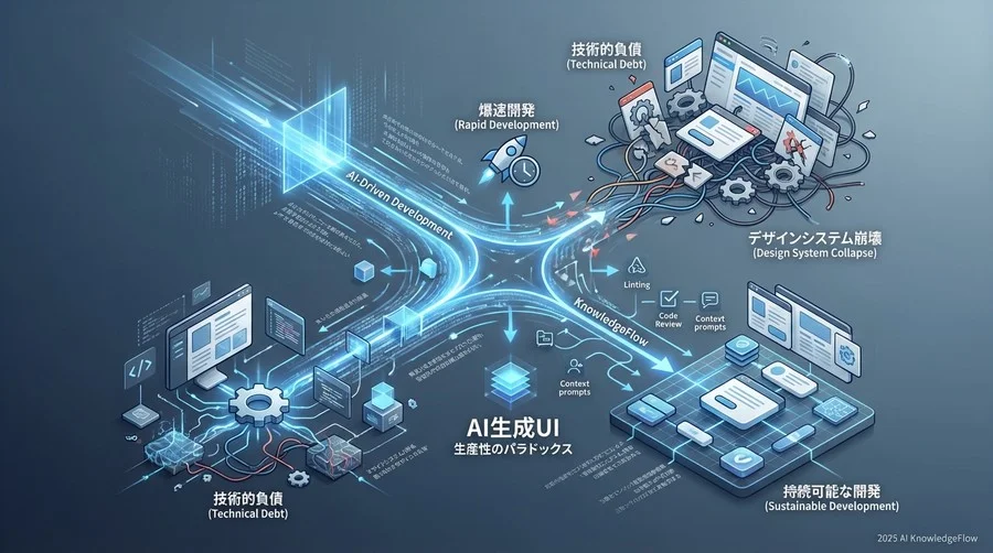 失敗事例詳細：デザインシステムを無視したAIコンポーネントの増殖 - Section Image