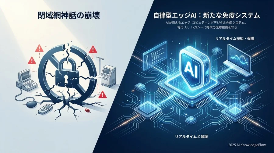 【トレンド予測①】「中央集権」から「自律分散」へ：エッジAIによる即時遮断 - Section Image