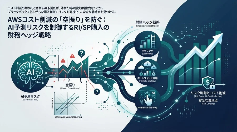 AWSコスト削減の「空振り」を防ぐ：AI予測リスクを制御するRI/SP購入の財務ヘッジ戦略