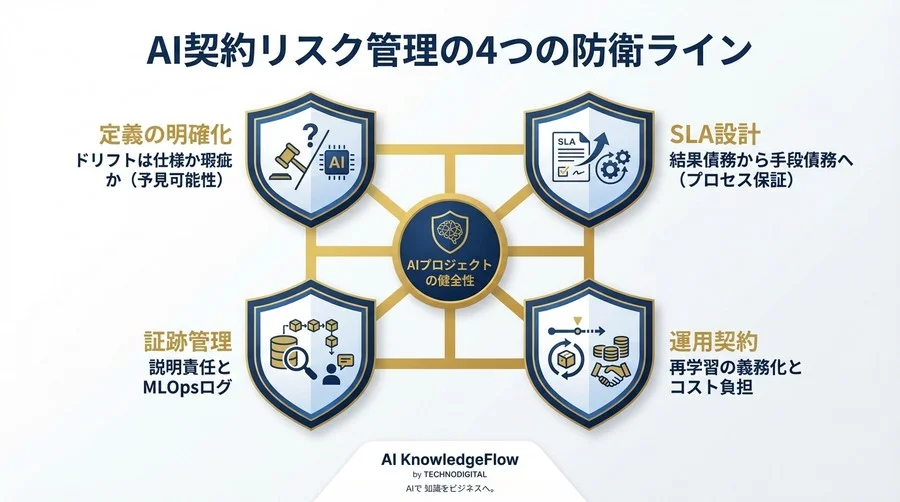 納品後のAI精度劣化は誰の責任？モデルドリフトに備える契約リスク管理術 - Conclusion Image