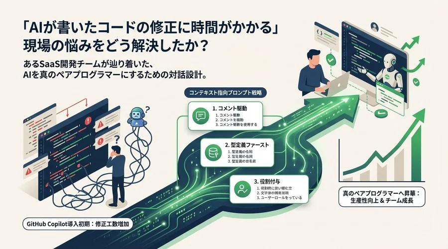 GitHub Copilot導入の失敗から学ぶ：SaaS開発チームが辿り着いた「コンテキスト指向」プロンプト戦略