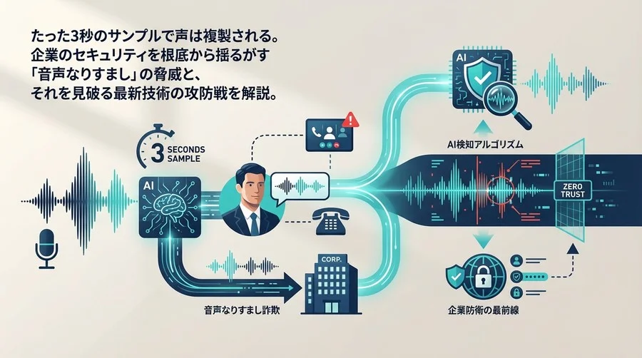 【経営層向け】3秒で複製される社長の声。音声ディープフェイク検知の仕組みと企業防衛の最前線