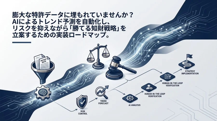 予測AIで描く次世代知財戦略：リスクを抑えトレンドを先読みする自動化実装ロードマップ
