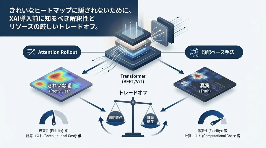 Attention Rollout推論パス解析：XAIの「きれいな嘘」を見抜く性能評価