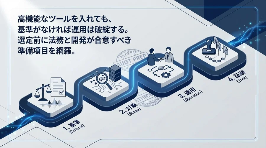 AI監査ツール導入の前に法務と開発が合意すべき4つの準備：倫理ガバナンス設計の要点
