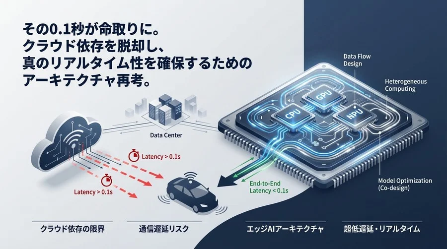 自動運転の「0.1秒」を制する：TOPS値競争を超えた超低遅延エッジAIアーキテクチャ設計論
