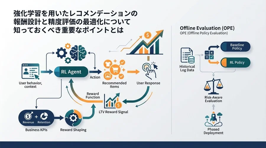 LTVを最大化する強化学習レコメンド：報酬設計からオフライン評価までの実装ロードマップ
