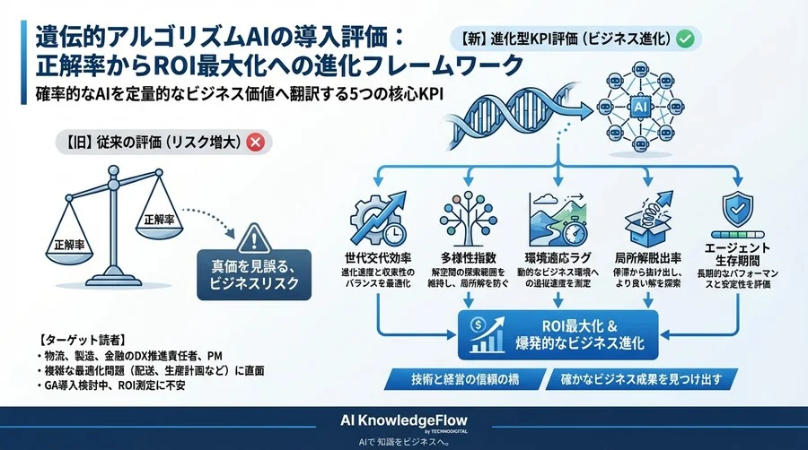 遺伝的アルゴリズムAIの導入評価：正解率を捨て、ROIを最大化する5つの進化型KPI - Conclusion Image