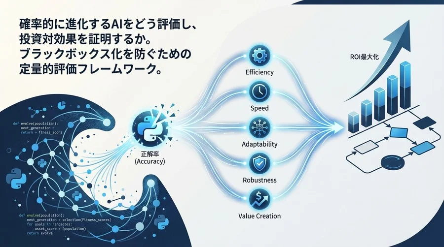 遺伝的アルゴリズムAIの導入評価：正解率を捨て、ROIを最大化する5つの進化型KPI