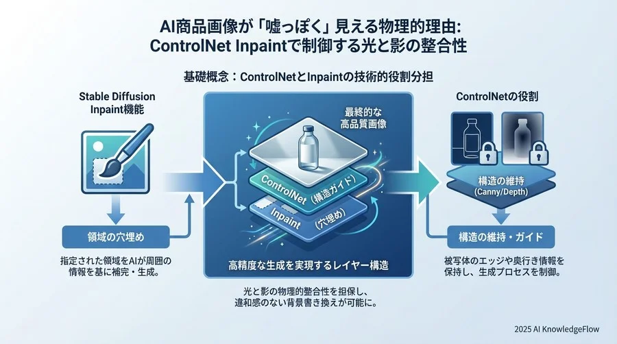 基礎概念：ControlNetとInpaintの技術的役割分担 - Section Image