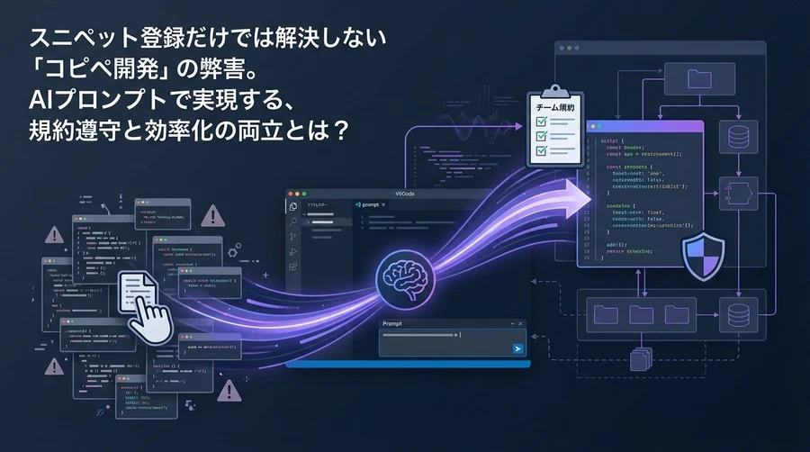 脱コピペ開発の処方箋：VSCode×AIプロンプトで実現する「チーム規約が守られる」ボイラープレート自動化術