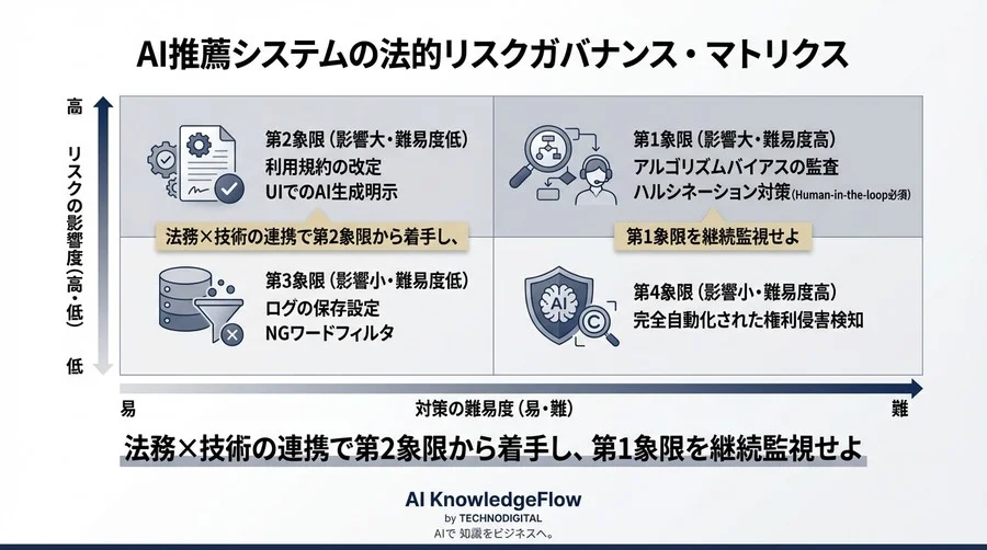 マルチモーダルAI推薦の法的落とし穴｜UGC画像活用と景表法リスク対策 - Conclusion Image