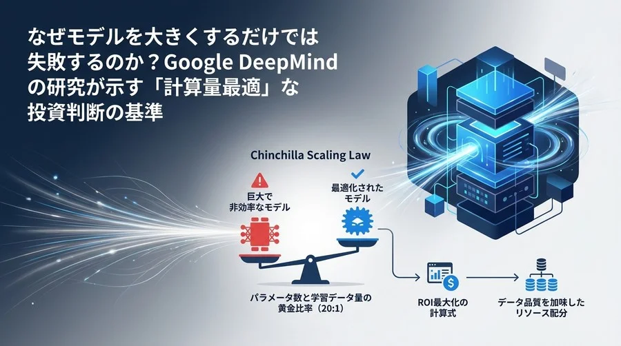 巨大モデルは不要？Chinchilla則が示す「計算量最適」なAI投資判断基準