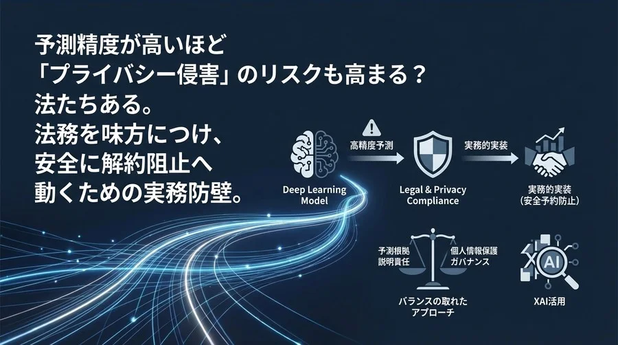 高精度チャーン予測の法的リスクを攻略する：ディープラーニング導入のための実務的実装ガイド