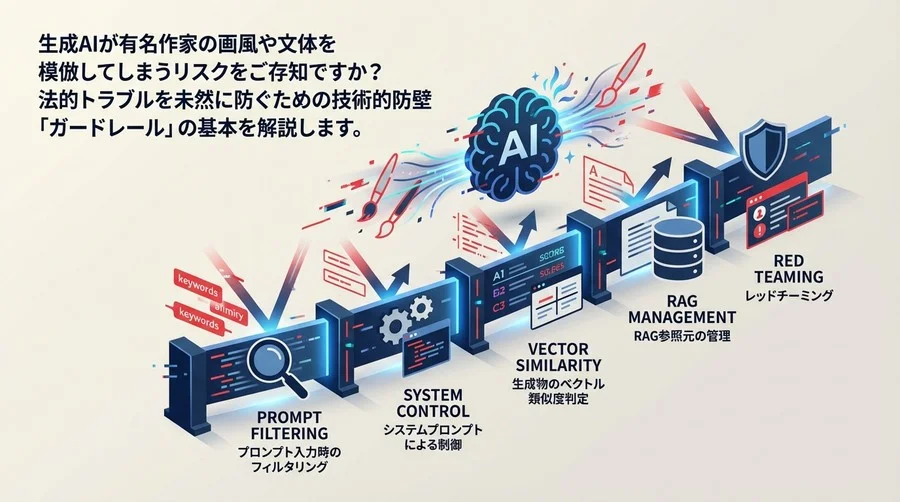 炎上回避の技術的防壁：AIによる「作家スタイル模倣」を防ぐ5つのガードレール実装法