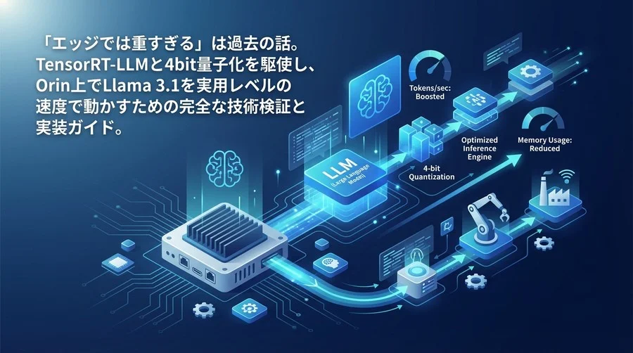 Jetson AGX OrinでLlamaモデルを実用化する：TensorRT-LLMと4bit量子化による高速推論の実装検証