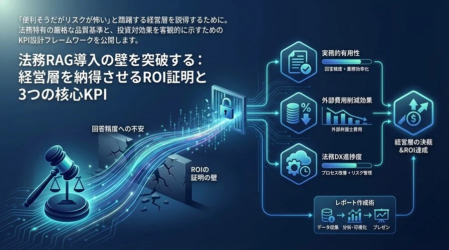法務RAG導入の壁を突破する：経営層を納得させるROI証明と3つの核心KPI